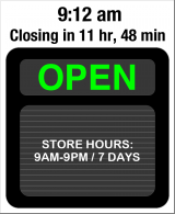 Business Hours on Online Open Sign